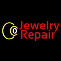 Red Jewelry Repair Neon Skilt