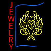 Red Jewlery Block Logo Neon Skilt