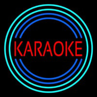 Red Karaoke Block Neon Skilt