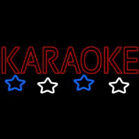 Red Karaoke Block Neon Skilt