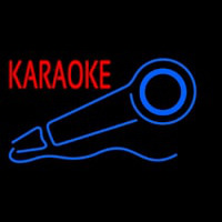 Red Karaoke With Mike Logo 2 Neon Skilt