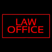 Red Law Office Red Border Neon Skilt