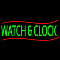 Red Line Watch And Clock Neon Skilt