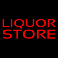 Red Liquor Store Neon Skilt