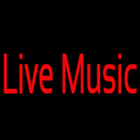 Red Live Music 2 Neon Skilt