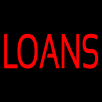 Red Loans Neon Skilt