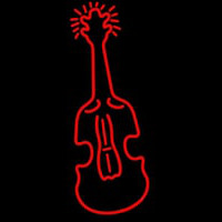 Red Logo Violin Neon Skilt