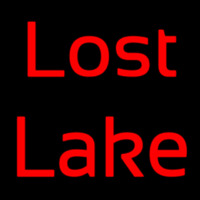 Red Lost Lake Neon Skilt