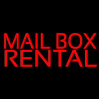 Red Mail Bo  Rentals Block Neon Skilt