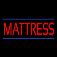 Red Mattress Blue Lines Neon Skilt