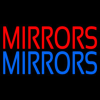 Red Mirrors Blue Mirrors Neon Skilt