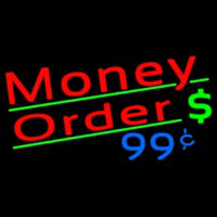 Red Money Order Dollar Logo Neon Skilt