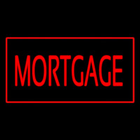 Red Mortgage Red Border Neon Skilt