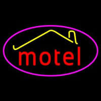 Red Motel With Symbol Neon Skilt