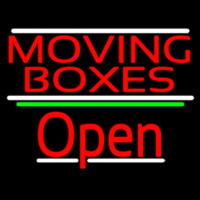 Red Moving Bo es Open 3 Neon Skilt