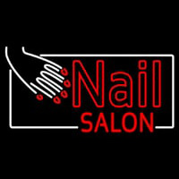 Red Nail Salon Neon Skilt