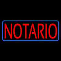 Red Notario Neon Skilt
