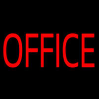 Red Office Neon Skilt
