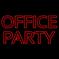 Red Office Party Neon Skilt