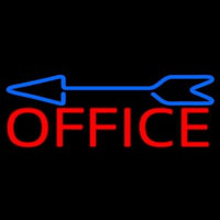 Red Office With Arrow 1 Neon Skilt