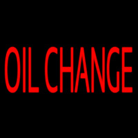 Red Oil Change Neon Skilt