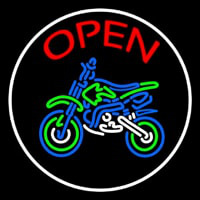 Red Open Bike Logo Neon Skilt