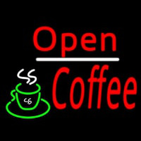 Red Open Coffee Neon Skilt