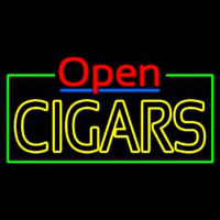 Red Open Double Stroke Cigars Neon Skilt