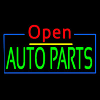 Red Open Green Auto Parts Neon Skilt