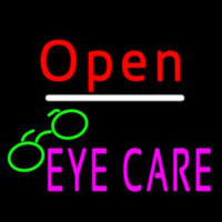 Red Open Pink Eye Care Logo Neon Skilt