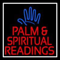 Red Palm And Spiritual Readings Neon Skilt
