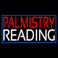 Red Palmistry White Reading Neon Skilt