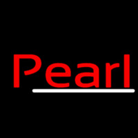 Red Pearl White Line Neon Skilt