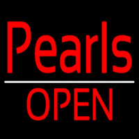 Red Pearls Open Neon Skilt