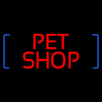 Red Pet Shop Block Neon Skilt