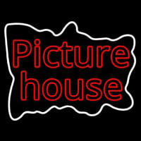 Red Picture House Neon Skilt