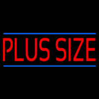 Red Plus Size Blue Lines Neon Skilt