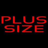 Red Plus Size Neon Skilt