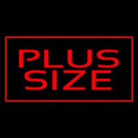 Red Plus Size Red Border Neon Skilt