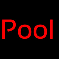 Red Pool Neon Skilt