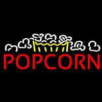 Red Popcorn Logo Neon Skilt
