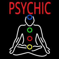 Red Psychic Neon Skilt