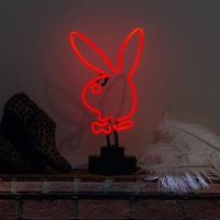 Red Rabbit Desktop Neon Skilt