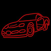 Red Racing Car Neon Skilt
