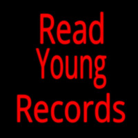 Red Read Young Records Neon Skilt