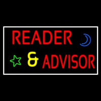 Red Reader Advisor With Border Neon Skilt