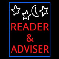 Red Reader And Advisor Neon Skilt