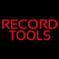 Red Record Tools 1 Neon Skilt