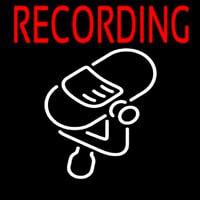 Red Recording Block 2 Neon Skilt