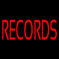 Red Records Block Neon Skilt